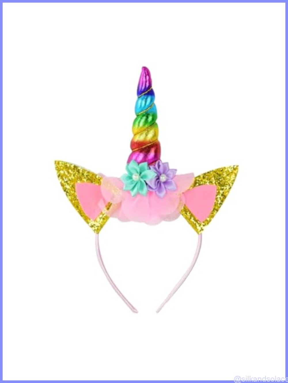 Unicorn Horn Headband Glitter Cute Hairband for Party Cosplay
